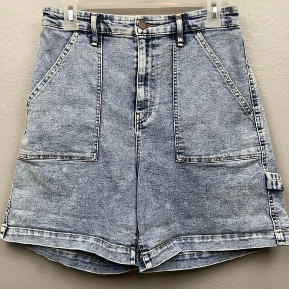 FRAYED High Rise A-line Jean Shorts Size 29